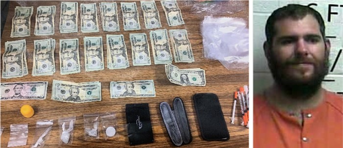 Seized contraband Asher arrest 9 8 20