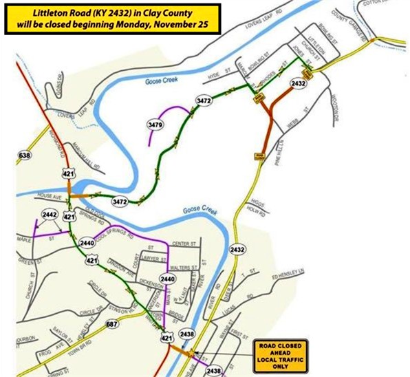 Littleton Road map