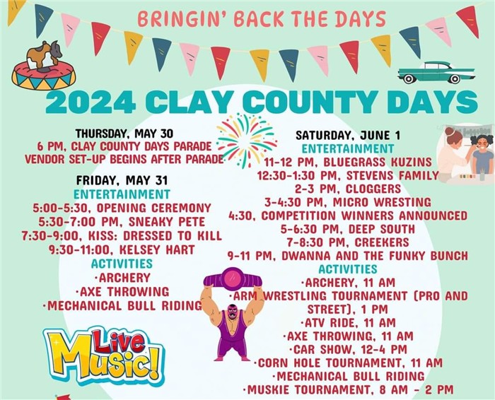 Clay Co Days 2024 flyer 700