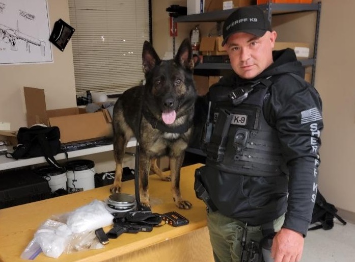 Deputy Brian France K 9 Maverick seized contraband